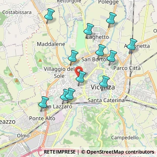 Mappa Via Monte Zovetto, 36100 Vicenza VI, Italia (1.98083)