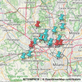 Mappa Via Castellazzo, 20021 Bollate MI, Italia (6.28412)