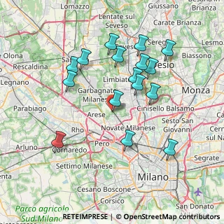 Mappa Via Gioacchino Rossini, 20021 Bollate MI, Italia (7.29188)