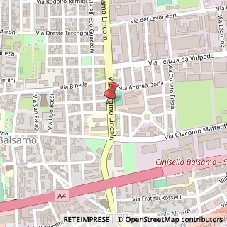 Mappa Via Abramo Lincoln, 64, 20092 Cinisello Balsamo, Milano (Lombardia)