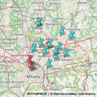 Mappa Via Tevere, 20099 Sesto San Giovanni MI, Italia (6.15813)