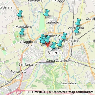 Mappa Via Evangelista Torricelli, 36100 Vicenza VI, Italia (1.74273)