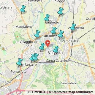 Mappa Via Evangelista Torricelli, 36100 Vicenza VI, Italia (1.99083)