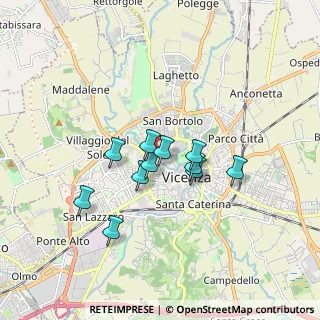 Mappa Via Evangelista Torricelli, 36100 Vicenza VI, Italia (1.28455)