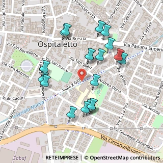 Mappa Via X Giornate, 25035 Ospitaletto BS, Italia (0.2375)