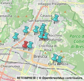 Mappa Via Monte Novegno, 25128 Brescia BS, Italia (1.43333)