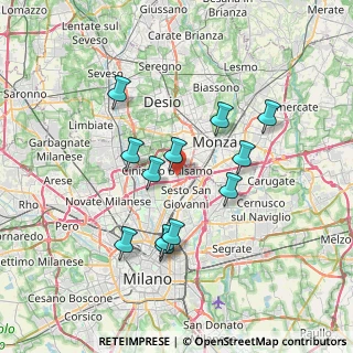 Mappa Via Tommaso Campanella, 20092 Cinisello Balsamo MI, Italia (6.52917)