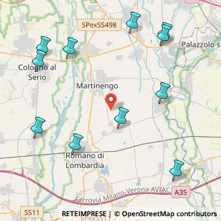 Mappa Via Romano, 24057 Martinengo BG, Italia (5.54)