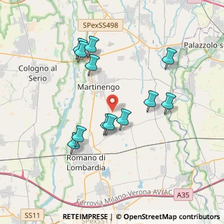 Mappa Via Romano, 24057 Martinengo BG, Italia (3.56333)