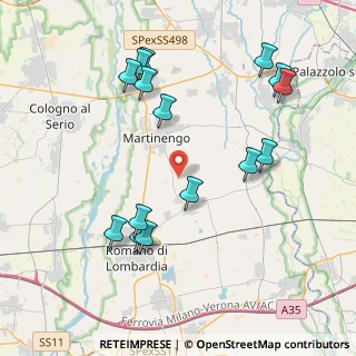 Mappa Via Romano, 24057 Martinengo BG, Italia (4.346)