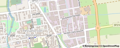 Mappa Pessano con Bornago