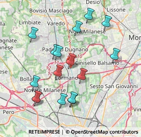Mappa Viale Enrico Pedretti, 20095 Cusano Milanino MI, Italia (3.85875)