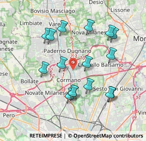 Mappa Viale Enrico Pedretti, 20095 Cusano Milanino MI, Italia (3.66563)