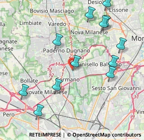 Mappa Viale Enrico Pedretti, 20095 Cusano Milanino MI, Italia (4.64667)