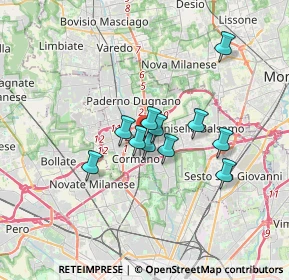Mappa Viale Enrico Pedretti, 20095 Cusano Milanino MI, Italia (2.43818)