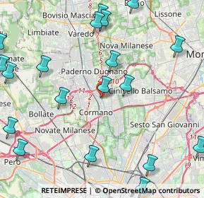 Mappa Viale Enrico Pedretti, 20095 Cusano Milanino MI, Italia (5.9165)