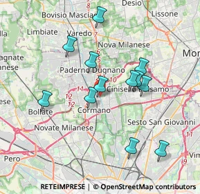 Mappa Viale Enrico Pedretti, 20095 Cusano Milanino MI, Italia (3.40417)