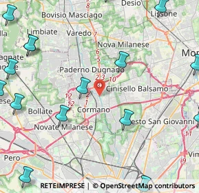 Mappa Viale Enrico Pedretti, 20095 Cusano Milanino MI, Italia (6.57235)