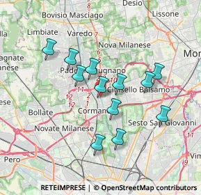 Mappa Viale Enrico Pedretti, 20095 Cusano Milanino MI, Italia (3.0675)