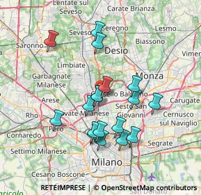 Mappa Viale Enrico Pedretti, 20095 Cusano Milanino MI, Italia (6.4)