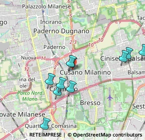 Mappa Viale Enrico Pedretti, 20095 Cusano Milanino MI, Italia (2.19364)
