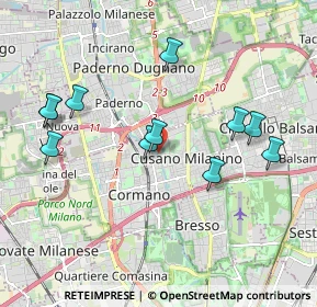 Mappa Viale Enrico Pedretti, 20095 Cusano Milanino MI, Italia (1.96091)