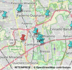 Mappa Viale Enrico Pedretti, 20095 Cusano Milanino MI, Italia (2.3975)