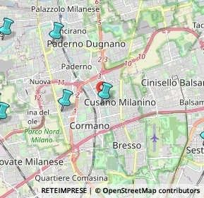 Mappa Viale Enrico Pedretti, 20095 Cusano Milanino MI, Italia (3.80143)