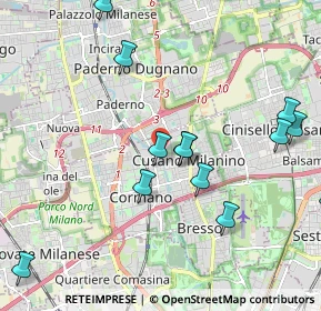 Mappa Viale Enrico Pedretti, 20095 Cusano Milanino MI, Italia (2.30462)
