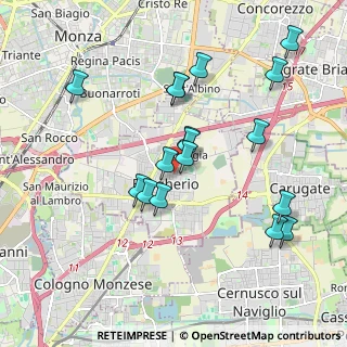 Mappa 20047 Brugherio MB, Italia (1.86471)