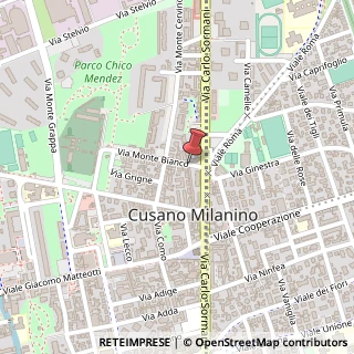 Mappa V. M.te Bianco, 8, 20095 Cusano Milanino, Milano (Lombardia)