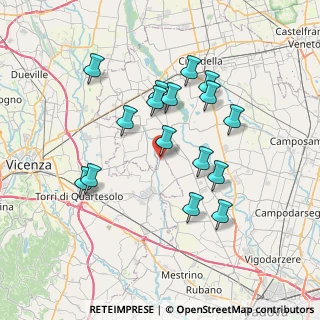 Mappa Via Seghe, 36043 Camisano Vicentino VI, Italia (6.74125)
