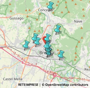 Mappa Via Montello, 25128 Brescia BS, Italia (2.44818)