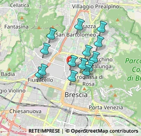 Mappa Via Montello, 25128 Brescia BS, Italia (1.34571)