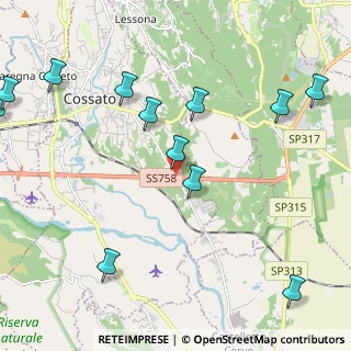 Mappa Via per Castelletto Cervo, 13836 Cossato BI, Italia (2.69667)