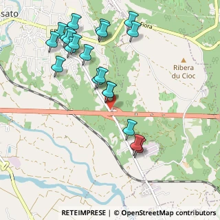 Mappa Via per Castelletto Cervo, 13836 Cossato BI, Italia (1.1135)