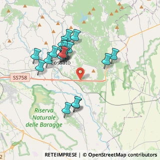 Mappa Via per Castelletto Cervo, 13836 Cossato BI, Italia (3.499)