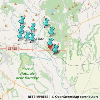 Mappa Via per Castelletto Cervo, 13836 Cossato BI, Italia (3.51364)