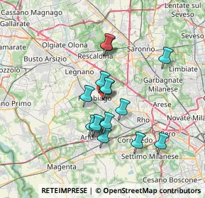 Mappa Via Bergamina, 20014 Nerviano MI, Italia (5.61667)