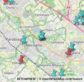 Mappa Via Enrico Toti, 20014 Nerviano MI, Italia (2.98611)