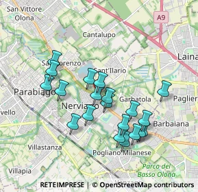 Mappa Via Enrico Toti, 20014 Nerviano MI, Italia (1.653)