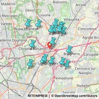 Mappa Via Fratelli Bandiera, 20092 Cinisello Balsamo MI, Italia (3.34444)