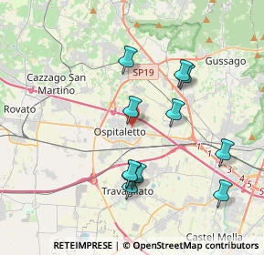 Mappa Traversa II Via IV Novembre, 25035 Ospitaletto BS, Italia (3.69545)