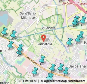 Mappa Via San Francesco, 20014 Nerviano MI, Italia (1.543)