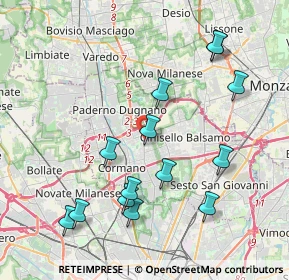 Mappa Via Adamello, 20095 Cusano Milanino MI, Italia (4.21857)