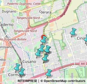Mappa Via Adamello, 20095 Cusano Milanino MI, Italia (1.09833)