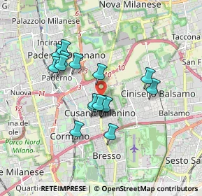 Mappa Via Adamello, 20095 Cusano Milanino MI, Italia (1.41176)