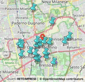 Mappa Via Adamello, 20095 Cusano Milanino MI, Italia (1.7685)