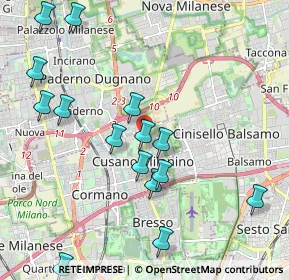 Mappa Via Adamello, 20095 Cusano Milanino MI, Italia (2.266)