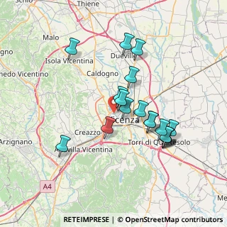Mappa Via Monte Novegno, 36100 Vicenza VI, Italia (6.63611)